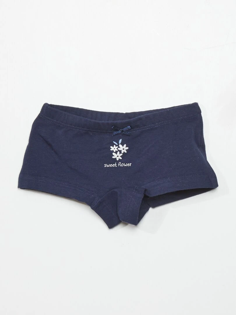 Lot de 2 t shirts + 3 shorties + 1 pochon   6 pièces   Bleu