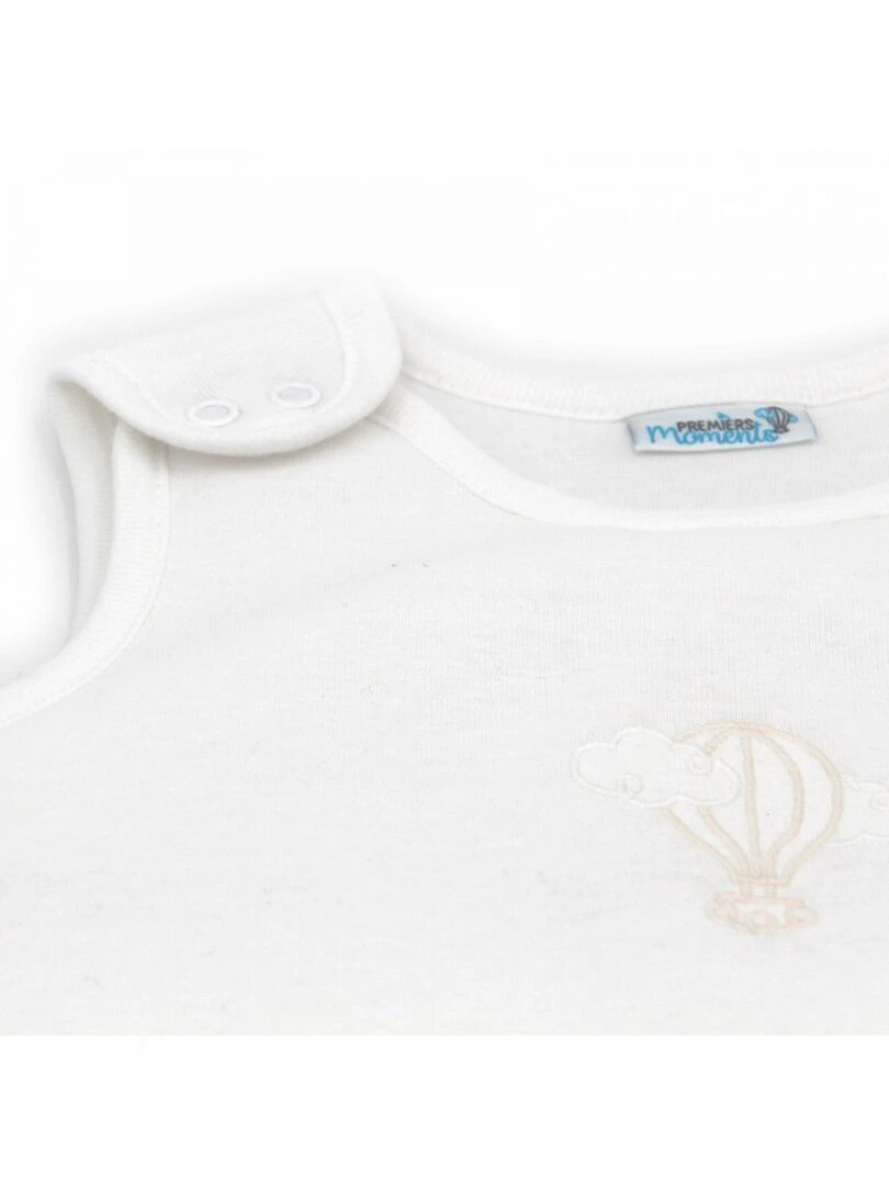 Gigoteuse mi saison 0 3 mois 100% Coton Bio couleur Nuage   Blanc