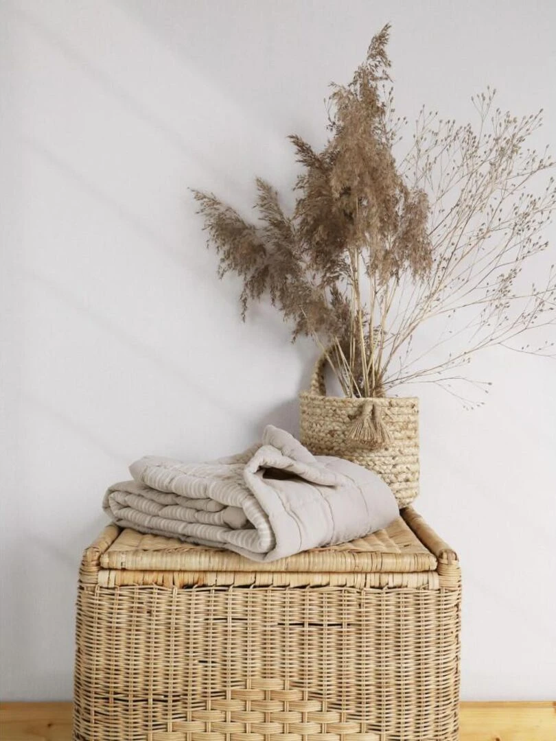 Baby Relax Tapis Coton Anna Sable Lave par Nattiot   100 x 140 cm   Beige sable