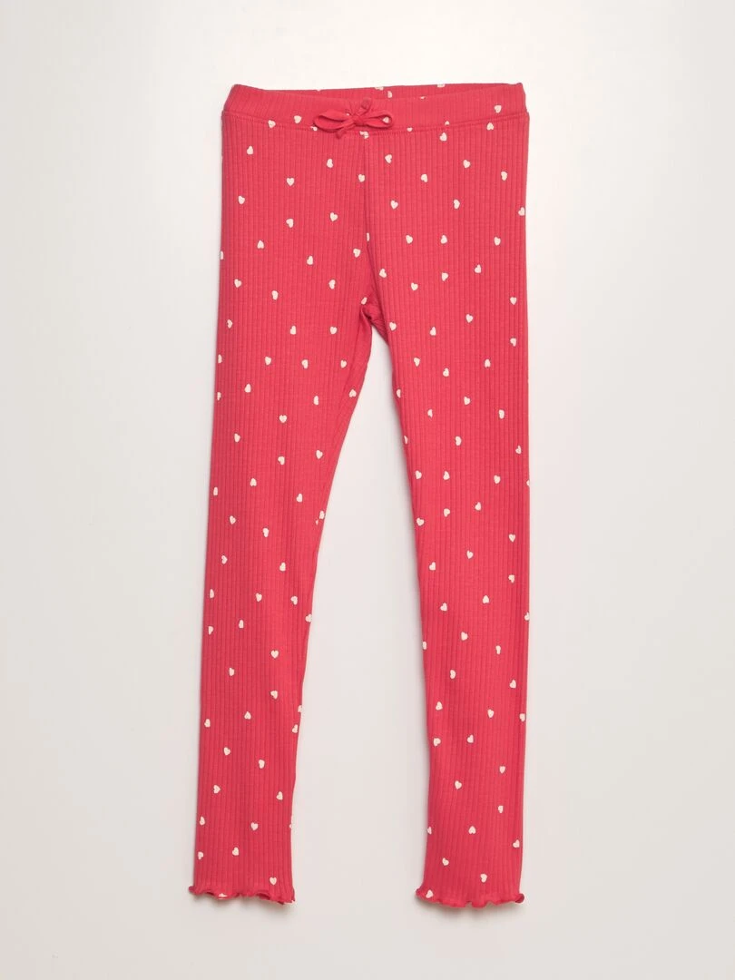 Legging côtelé Rouge