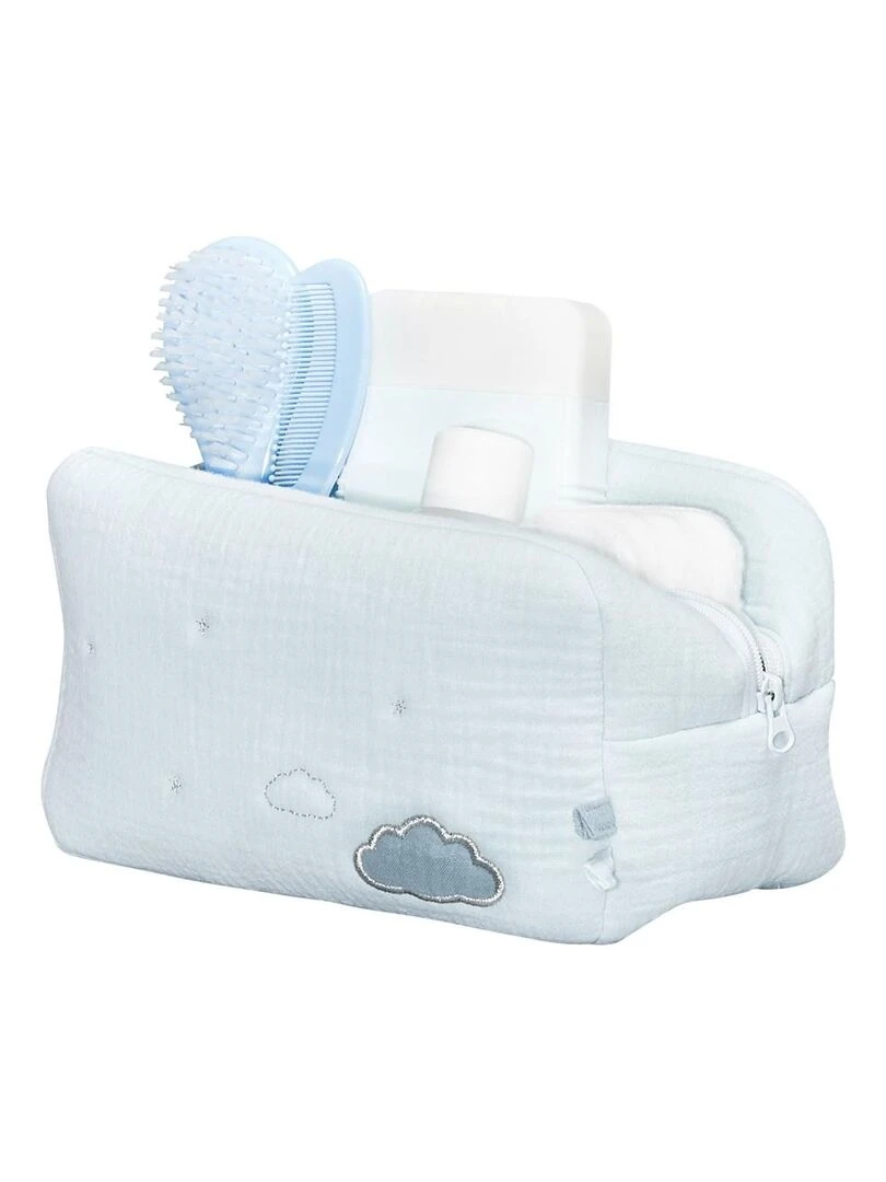 Trousse de toilette en coton Bio   SAUTHON   Bleu