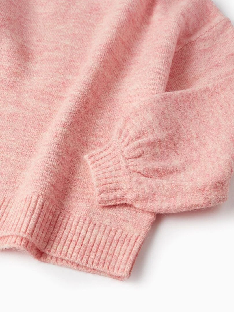 Pull en Maille avec Capuche pour Fille  SWEET FROSTY DREAMS   Rose
