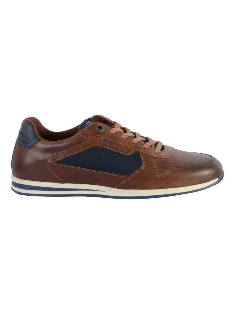 Basket Cuir Redskins Linos Marron