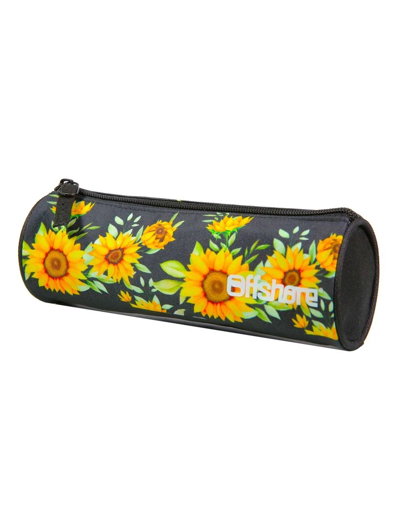 BAGTROTTER Trousse scolaire ronde Offshore Noir Tournesols Noir