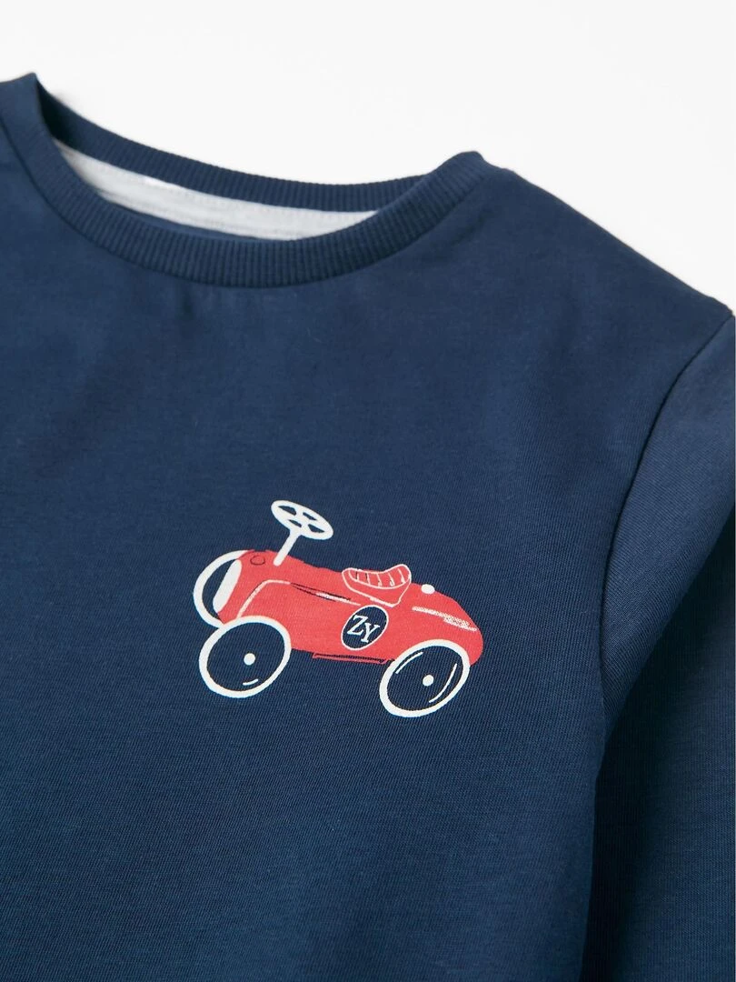Pyjama en Coton Garçon 'Voiture de Course' manches longues  ESSENTIALS LINE   Bleu foncé