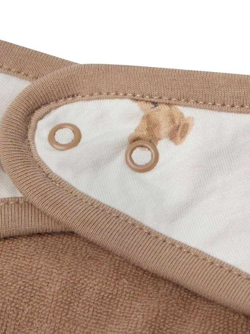 Lot de 2 bavoirs bandanas Teddy Bear   Marron