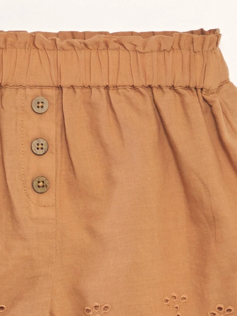 Short en voile coton   Marron