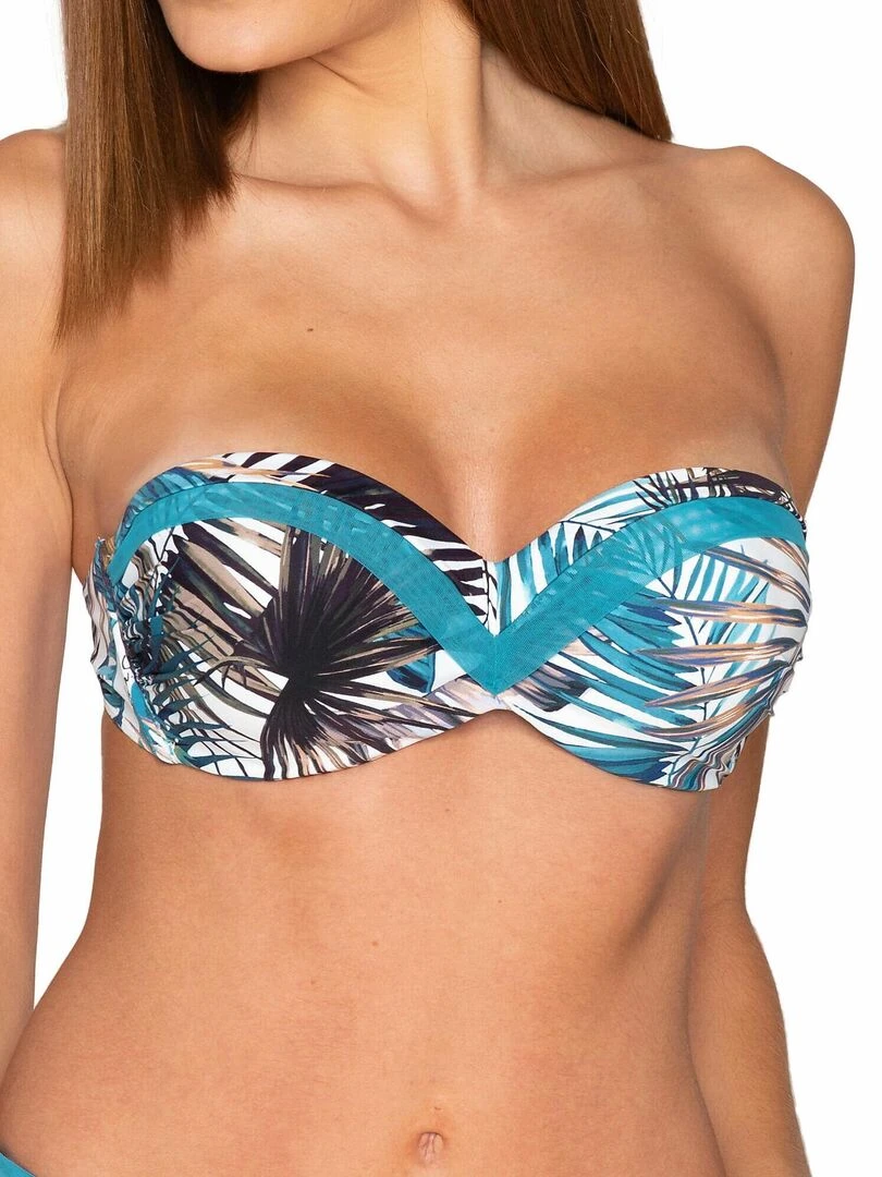 Haut maillot de bain bandeau préformé Tropic Blanc
