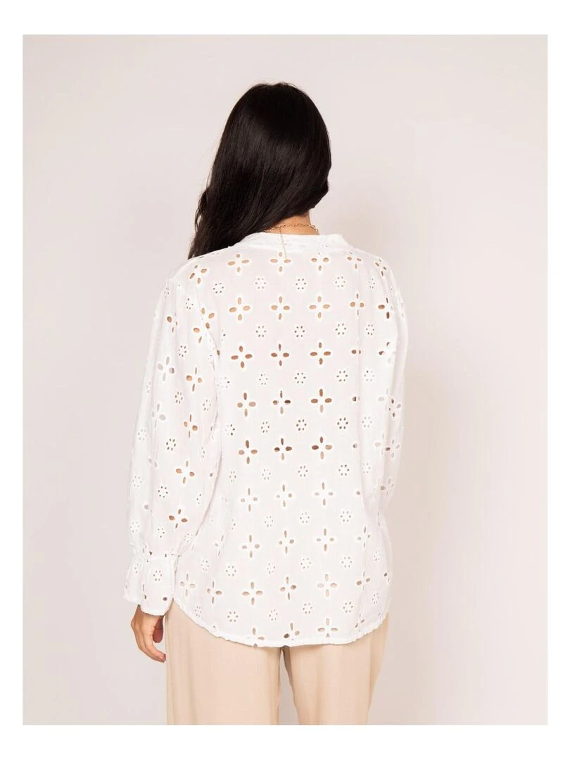 Blouse broderies anglaises FARNELL Blanc