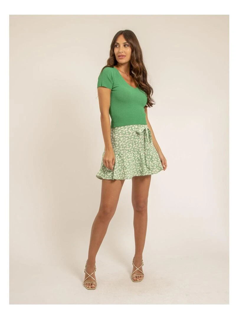Top court maille FALINI   Vert