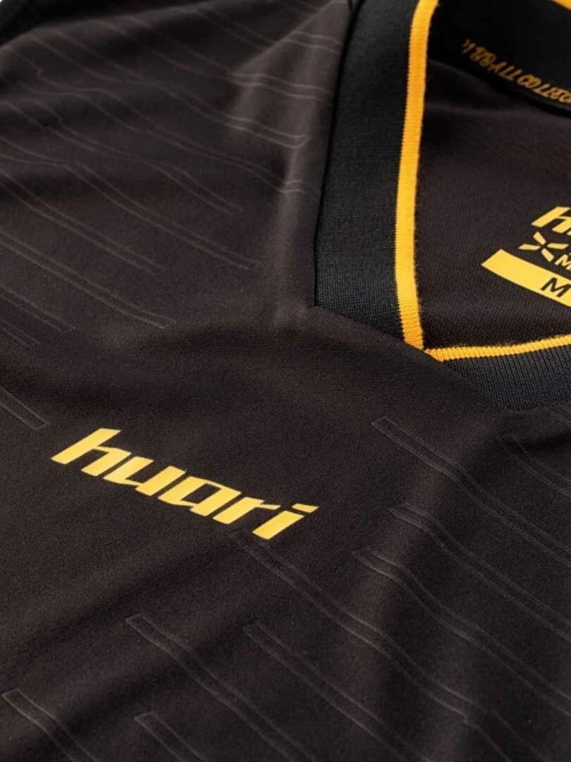 Huari   T shirt DUNKEY   Noir Jaune