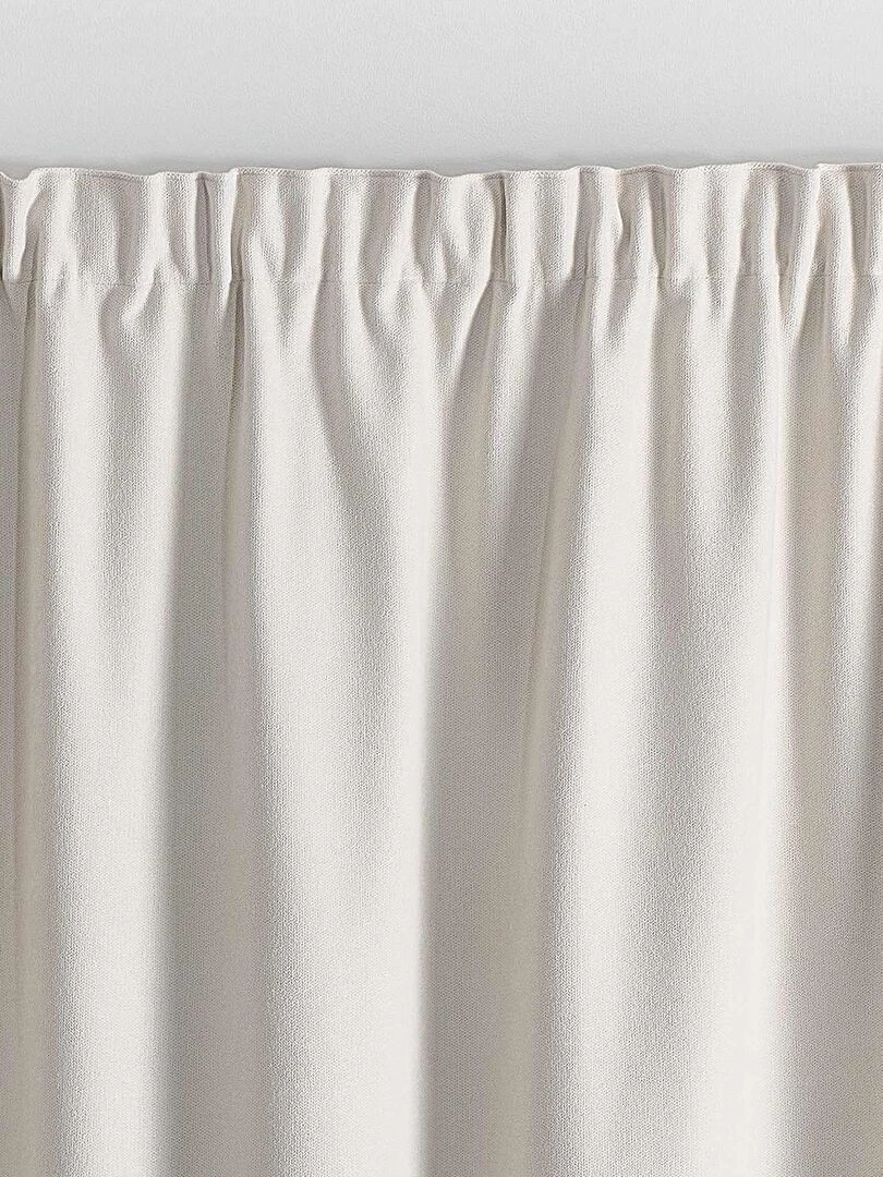 Rideau phonique et thermique à galons fronceurs KONFOR   Blanc