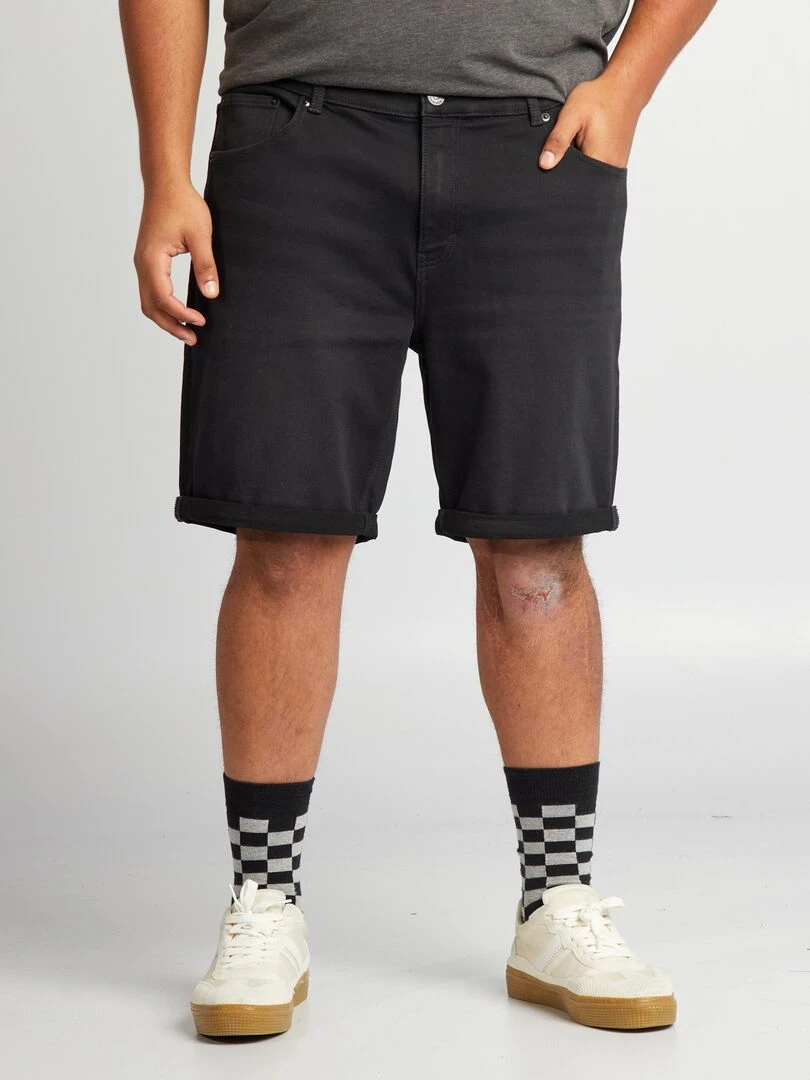 Bermuda en jean NOIR