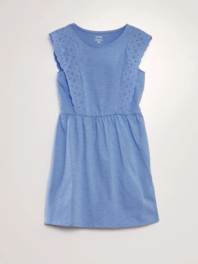 Robe avec broderies anglaises violet