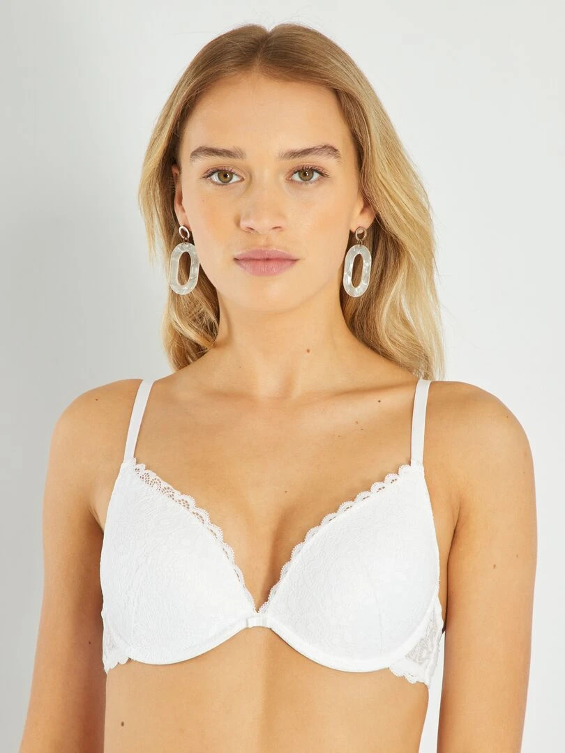 Soutien gorge push up dentelle blanc