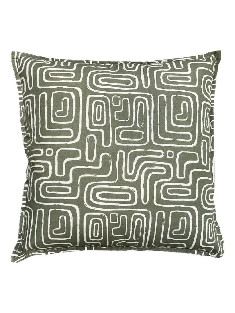 Coussin carré imprimé coton MATISSE Vert