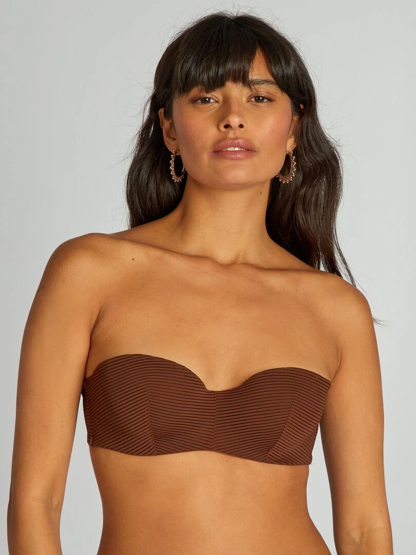 Soutien gorge bretelles amovibles   Marron