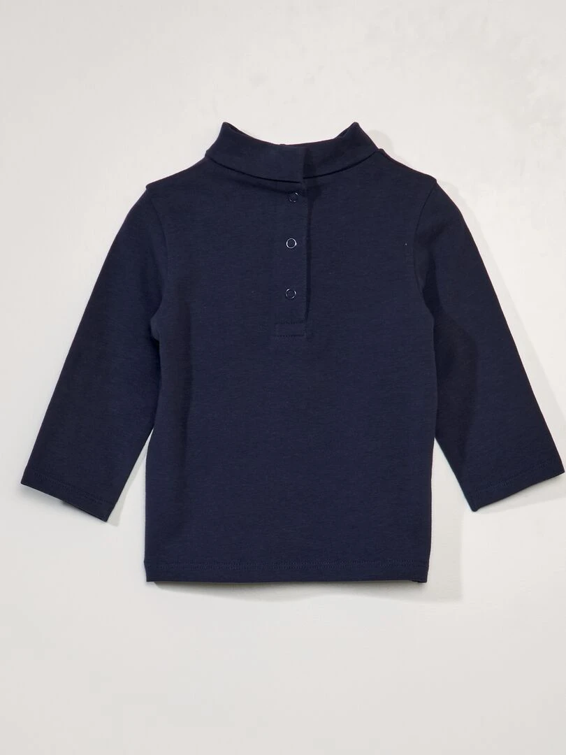 Sous pull en jersey à col montant   Bleu marine