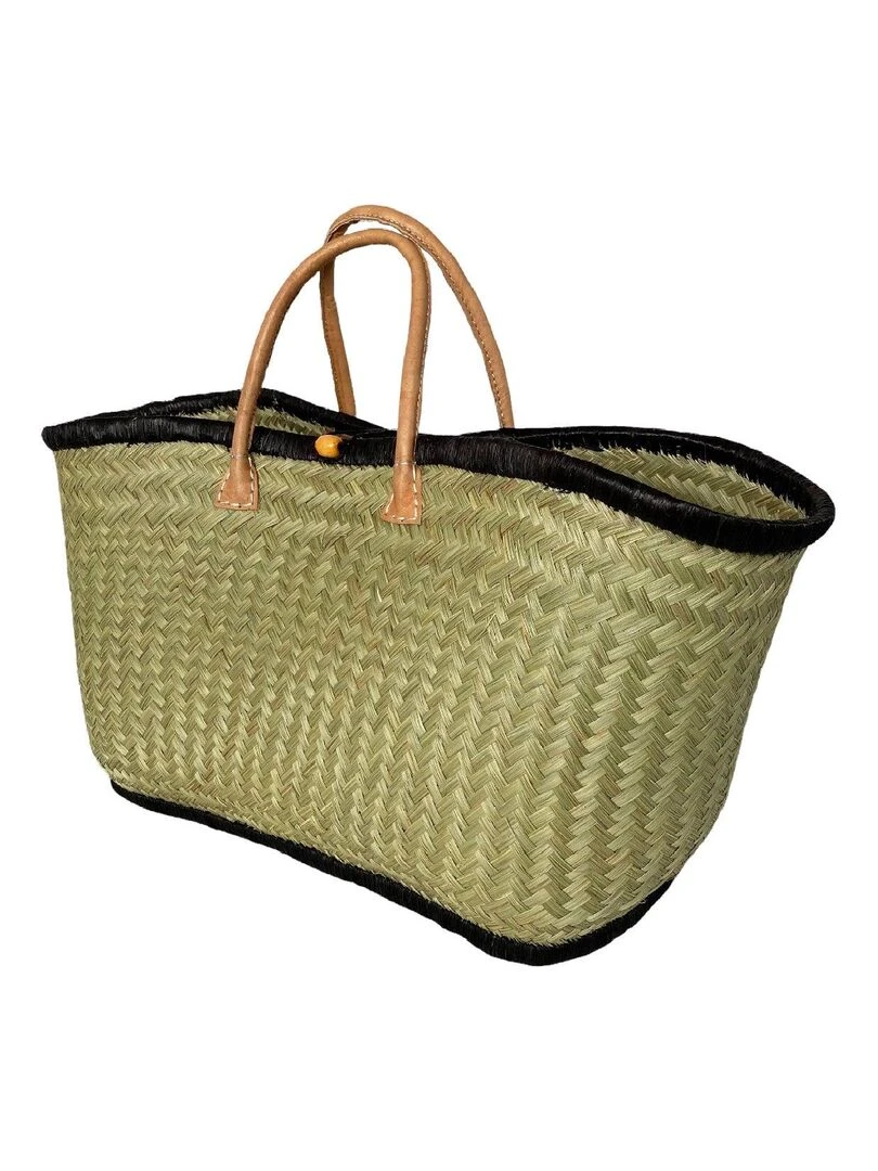 Aravola Tressé Naturel avec feston Noir Noir