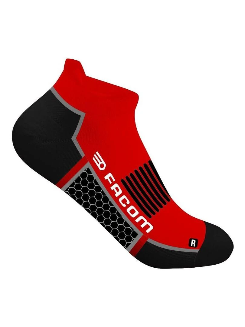 Lot de 4 paires de Chaussettes de travail courtes Hexa Facom   Rouge