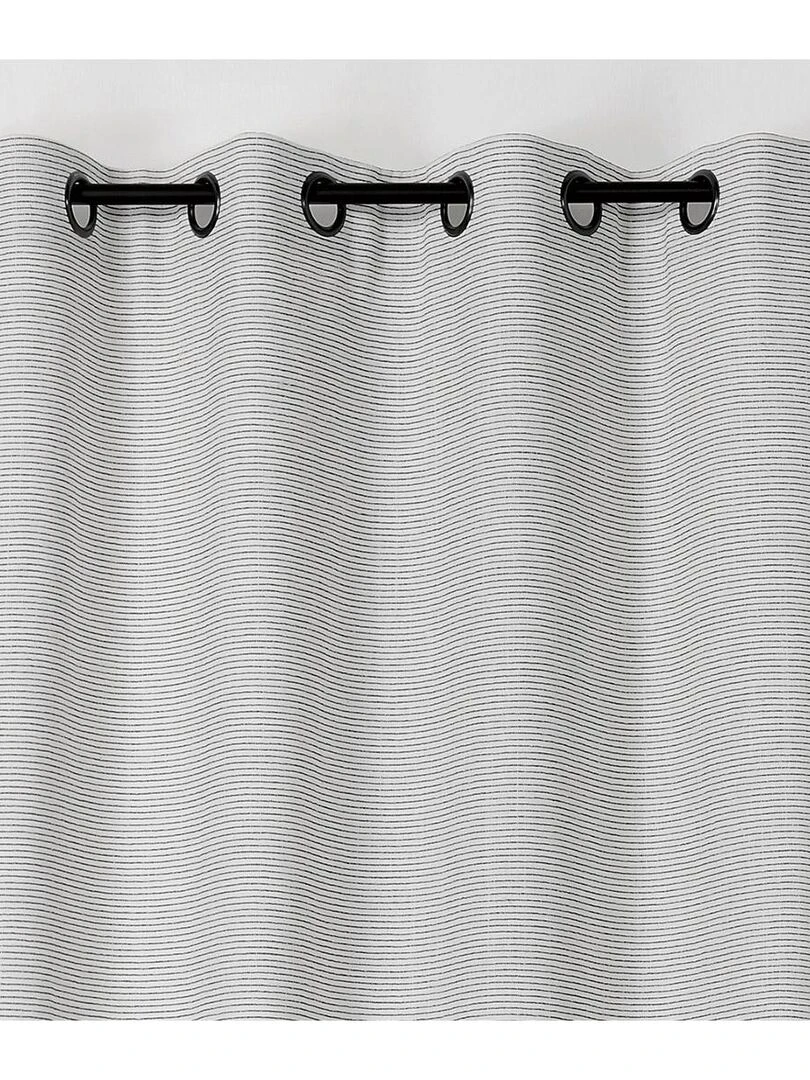 Rideau rayé esprit bohème chic Beige
