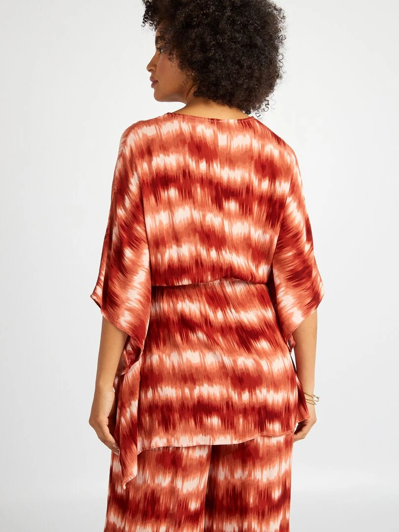 Blouse avec manches papillon   Orange