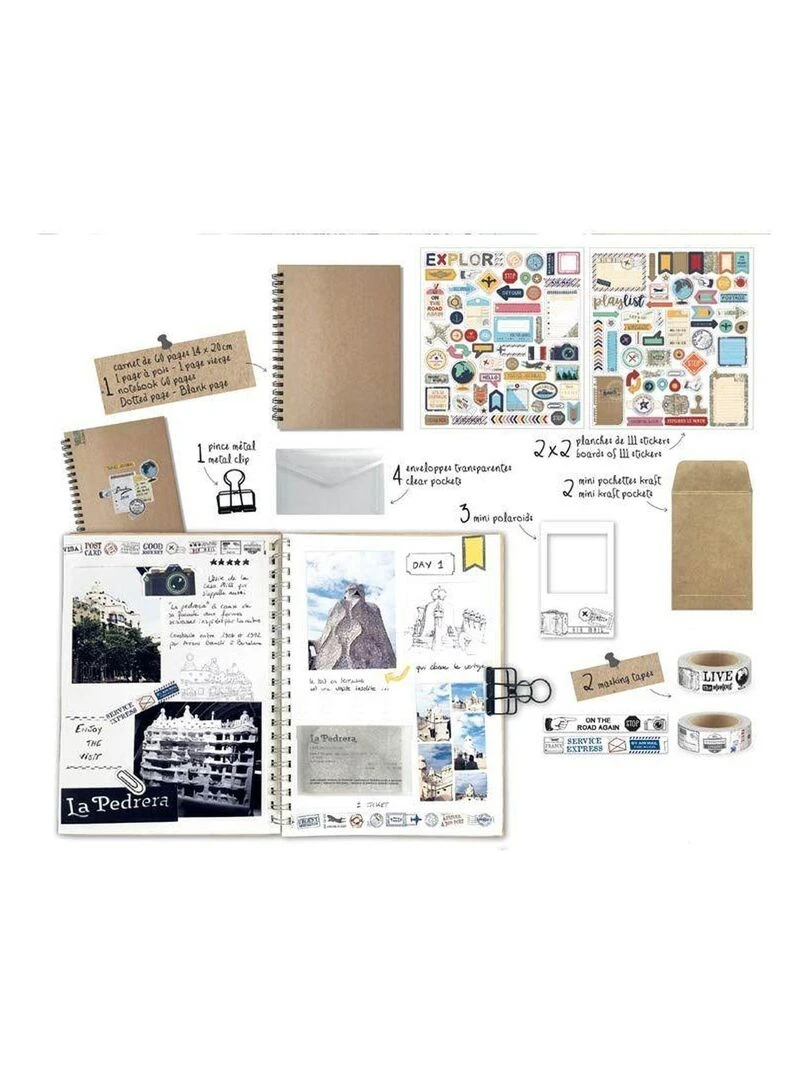 2 kits carnet de voyage 20 x 14 cm   N/A