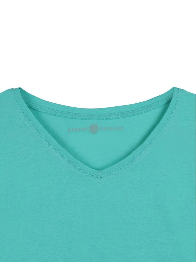 T shirt col v MADDY   Gérard Pasquier   Vert