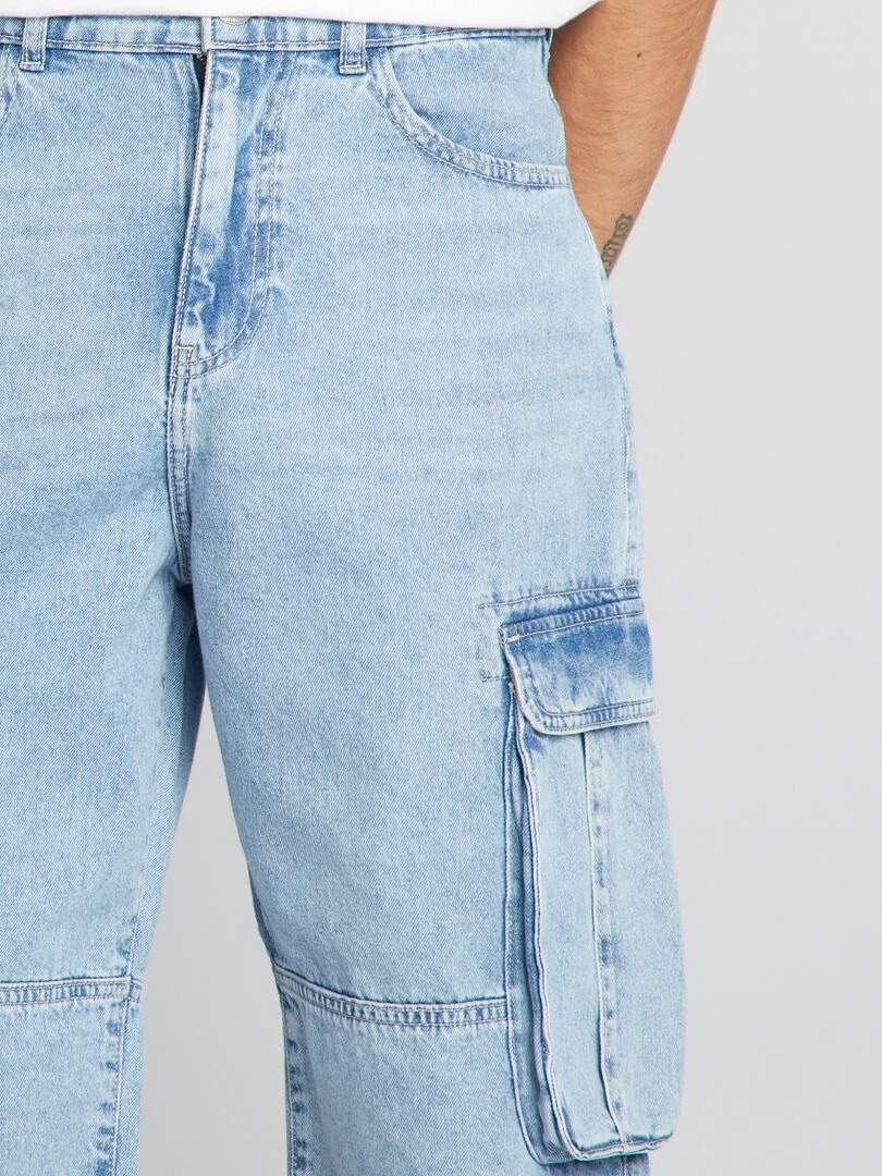 Bermuda avec poches sur les côtés   Bleu