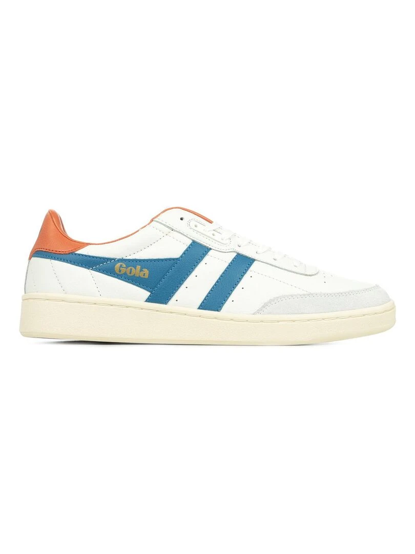 Baskets Gola Contact Leather Blanc Bleu
