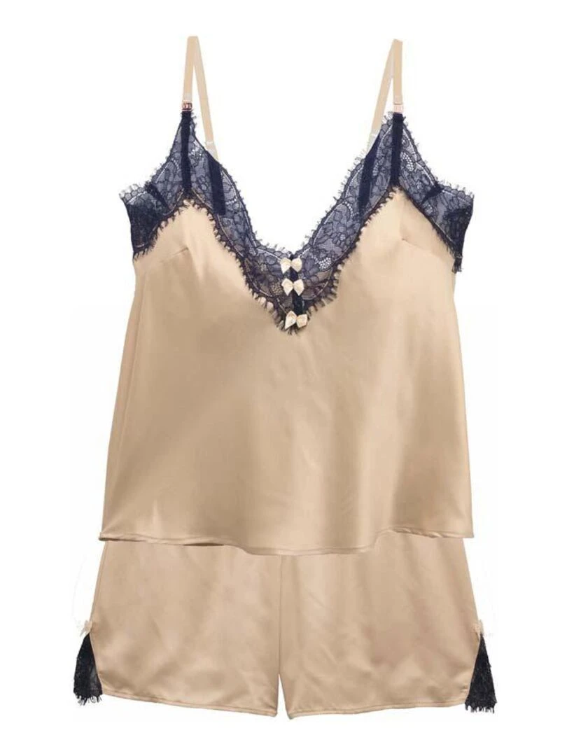 Top short YLANG YLANG Brigitte Bardot Lingerie Bleu