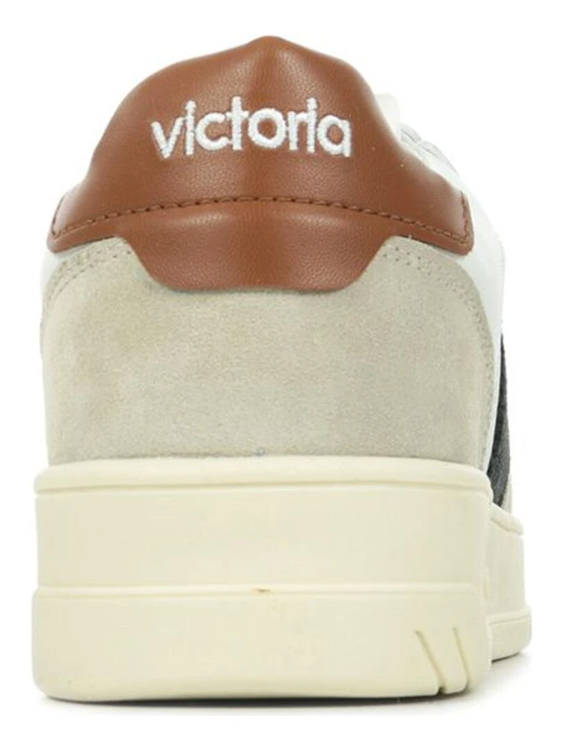 Baskets Victoria Seul Efecto Piel Serraje   Blanc Marron Noir