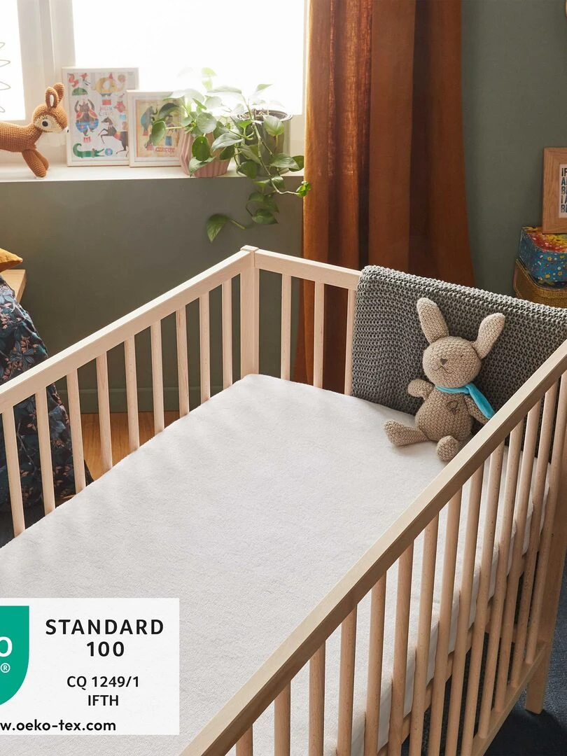 Protège matelas anti acariens spécial cododo   blanc