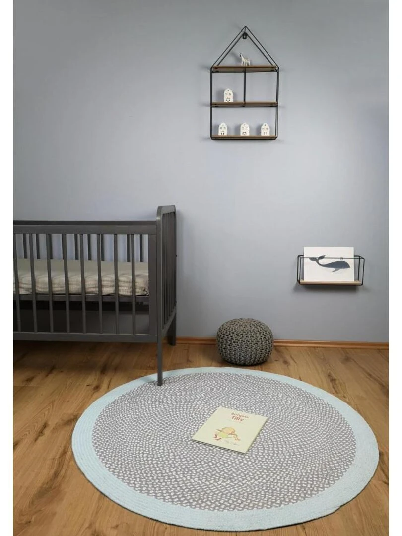 Tapis Coton Brenda par Nattiot   Ø 120 cm   Nattiot   Bleu