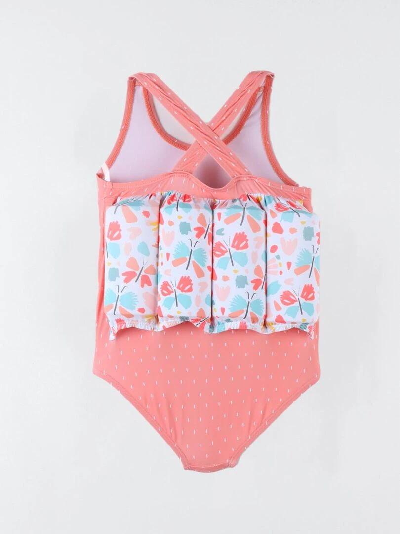 Maillot bouée à imprimé papillon  corail/aqua   Archimède   Bleu