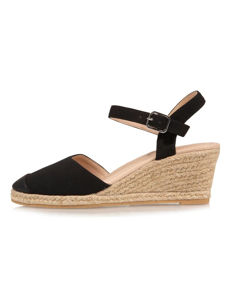 Espadrilles fermées Femme talon Noir   Noir
