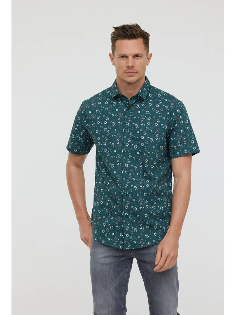Lee Cooper Chemise manches courtes coton regular DAMAK MC Vert émeraude
