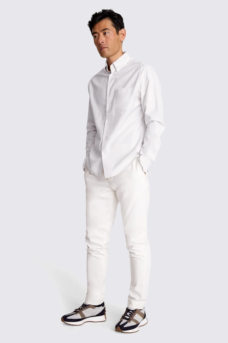 Charcoal Washed Oxford Shirt   Buy Online at Moss