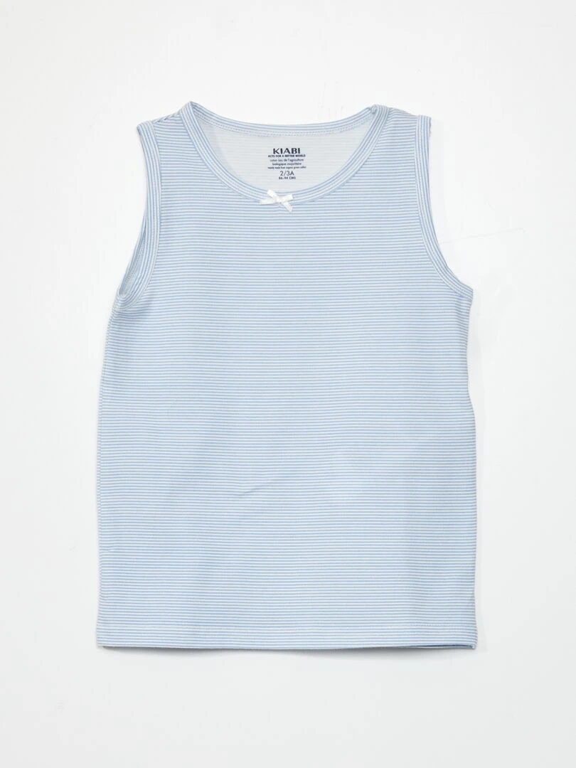 Lot de 2 t shirts + 3 shorties + 1 pochon   6 pièces   Bleu