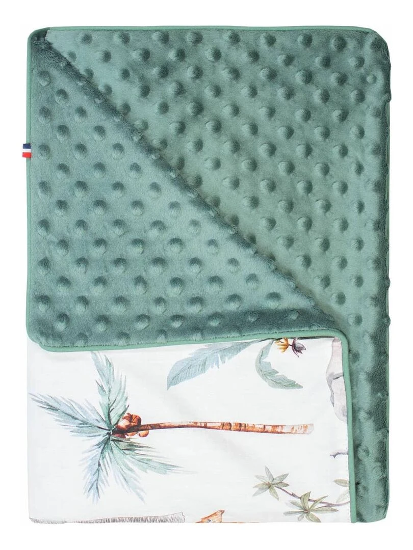 Couverture légère en minky Safari Vert