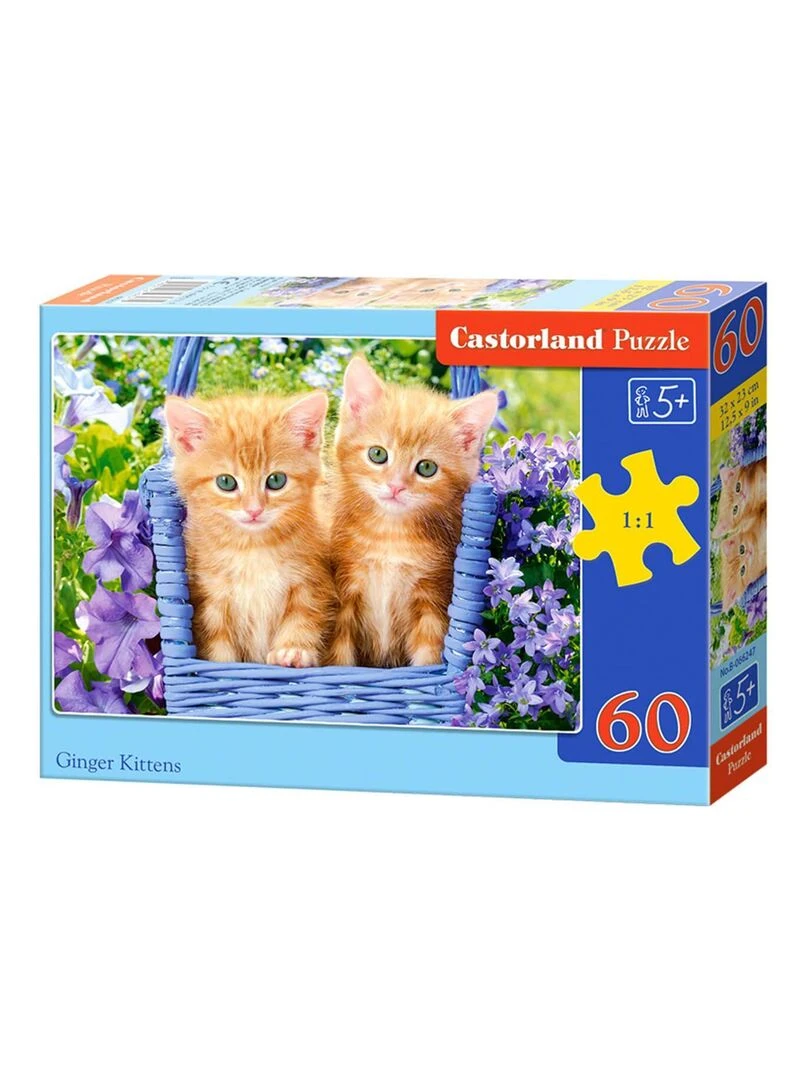 Puzzle 60 pièces : Chatons Roux N/A