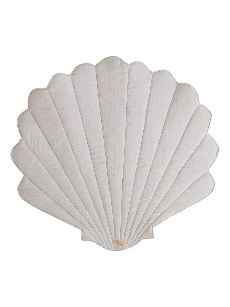 Tapis d'éveil Coquillage lin & coton Beige gris