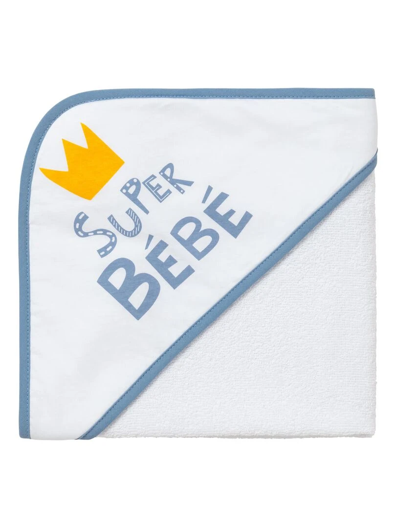 Cape de bain 70x70 cm Super Bébé Bleu