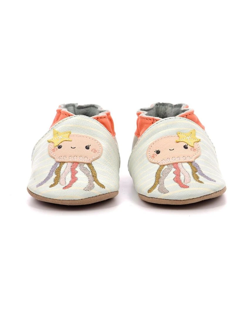 Chaussons Cuir Fun Medusa   Bleu