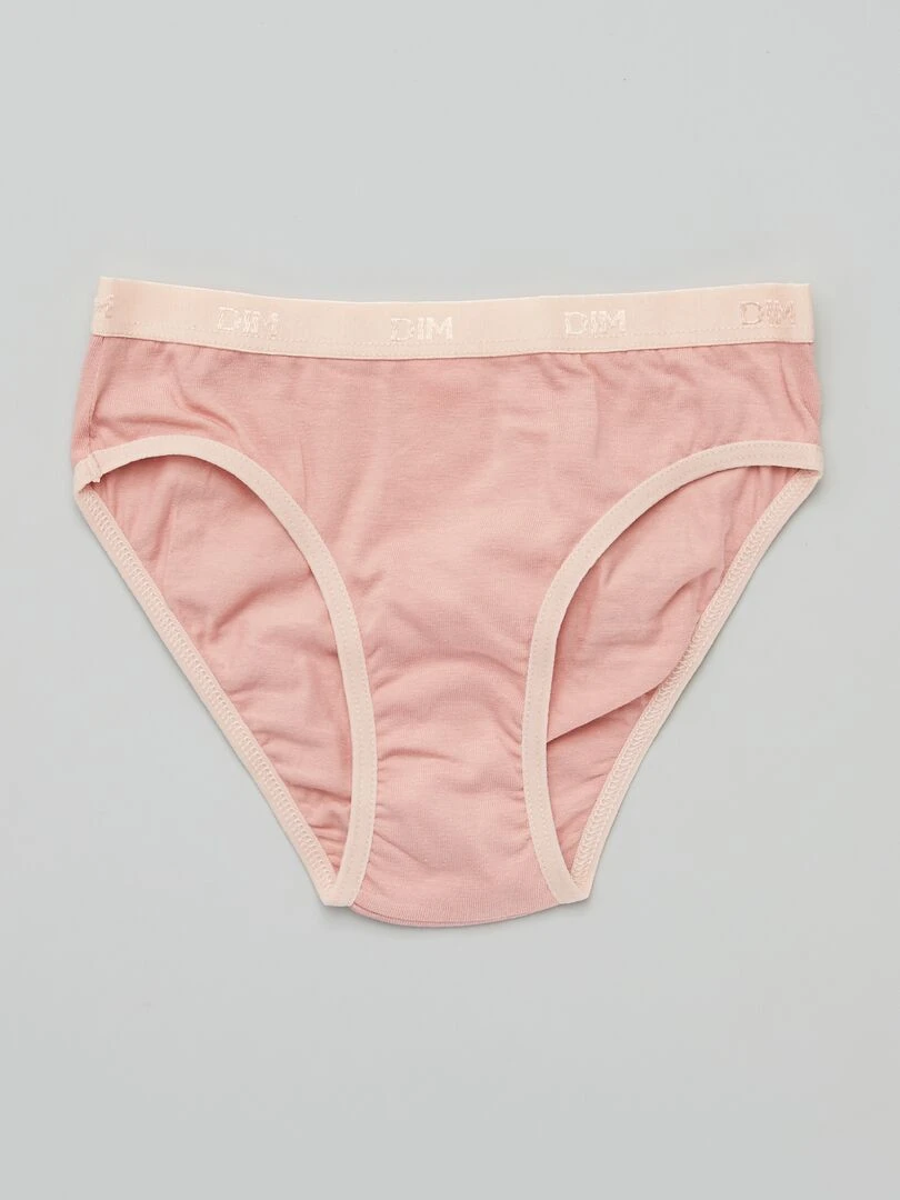 Lot de 5 culottes Les Pockets de 'DIM' Rose/blance