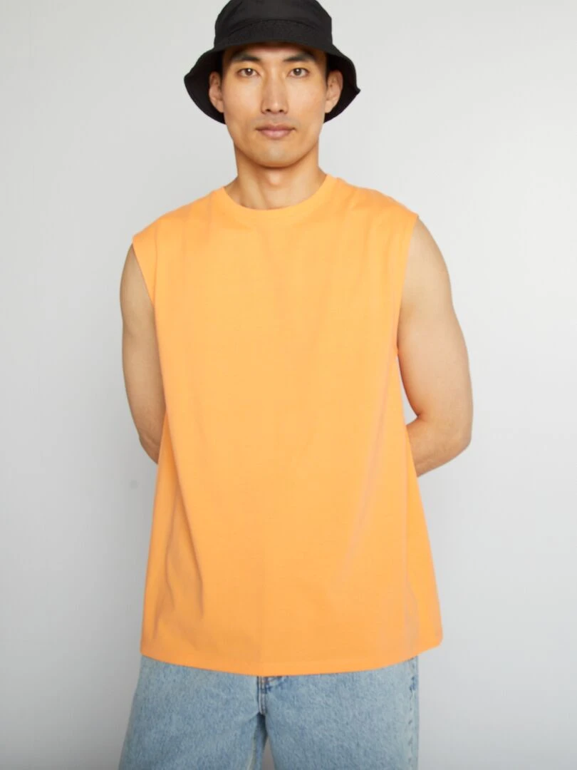 Débardeur en jersey uni   Orange