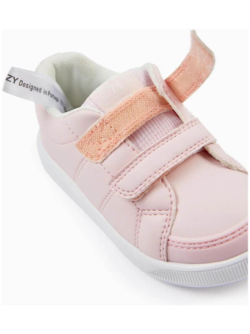 Baskets en cuir synthétique pour bébé fille 'ZY 1996'   Rose clair