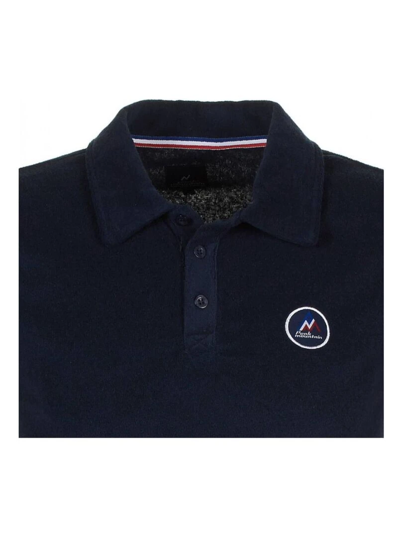 Polo éponge manches courtes homme CONGEAK   PEAK MOUNTAIN   Bleu marine