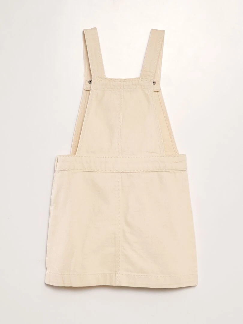 Robe salopette avec patch Beige