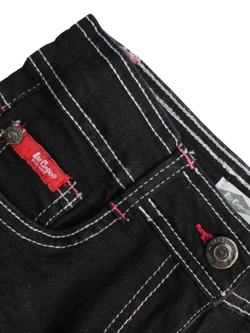 Lee Cooper   Pantalons  Jeans Et Shorts fille imprimé logo en coton   Noir